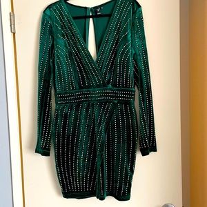 Green Dress with rhinestones